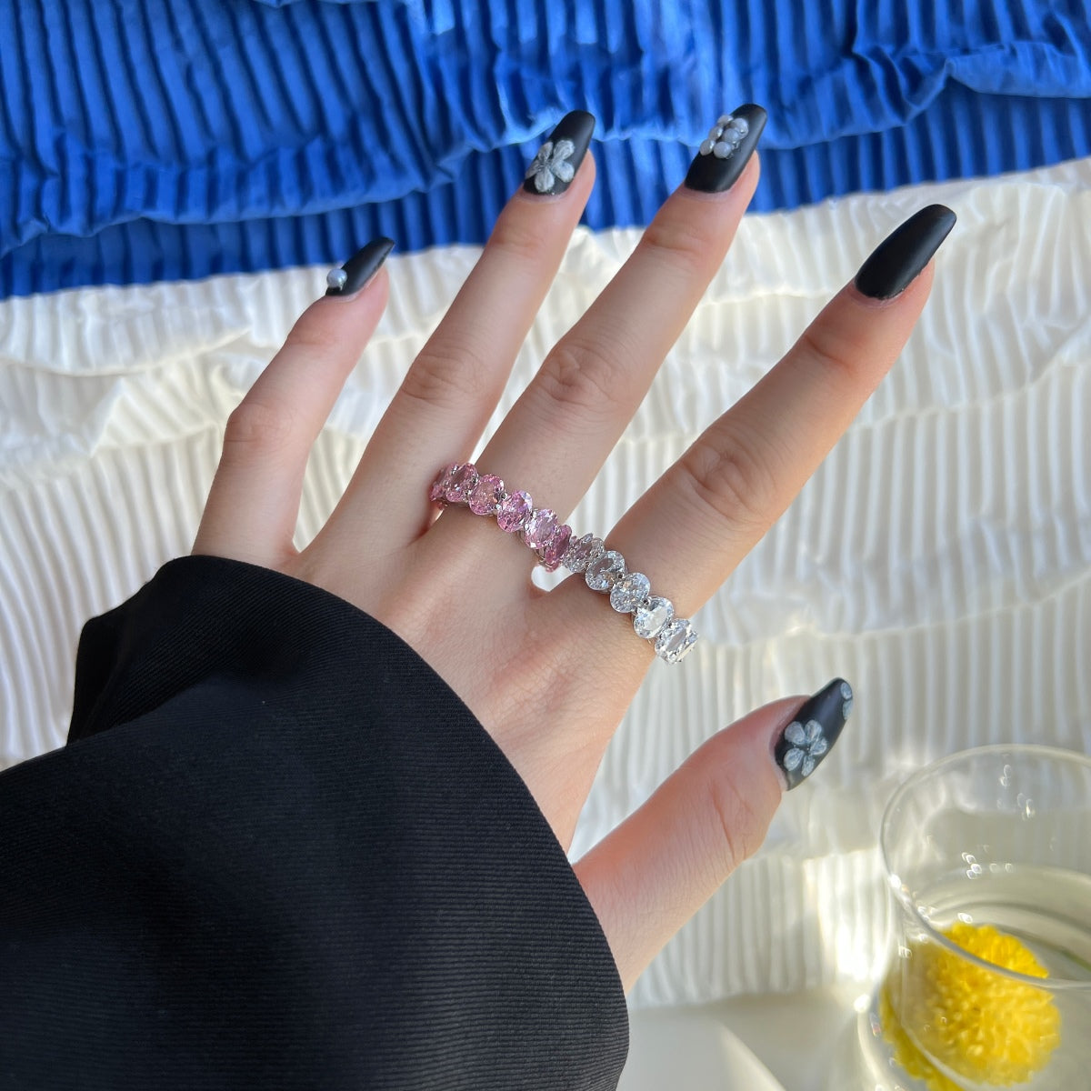 [HOT]Dainty Elongated Cushion Cut Tennis Ring