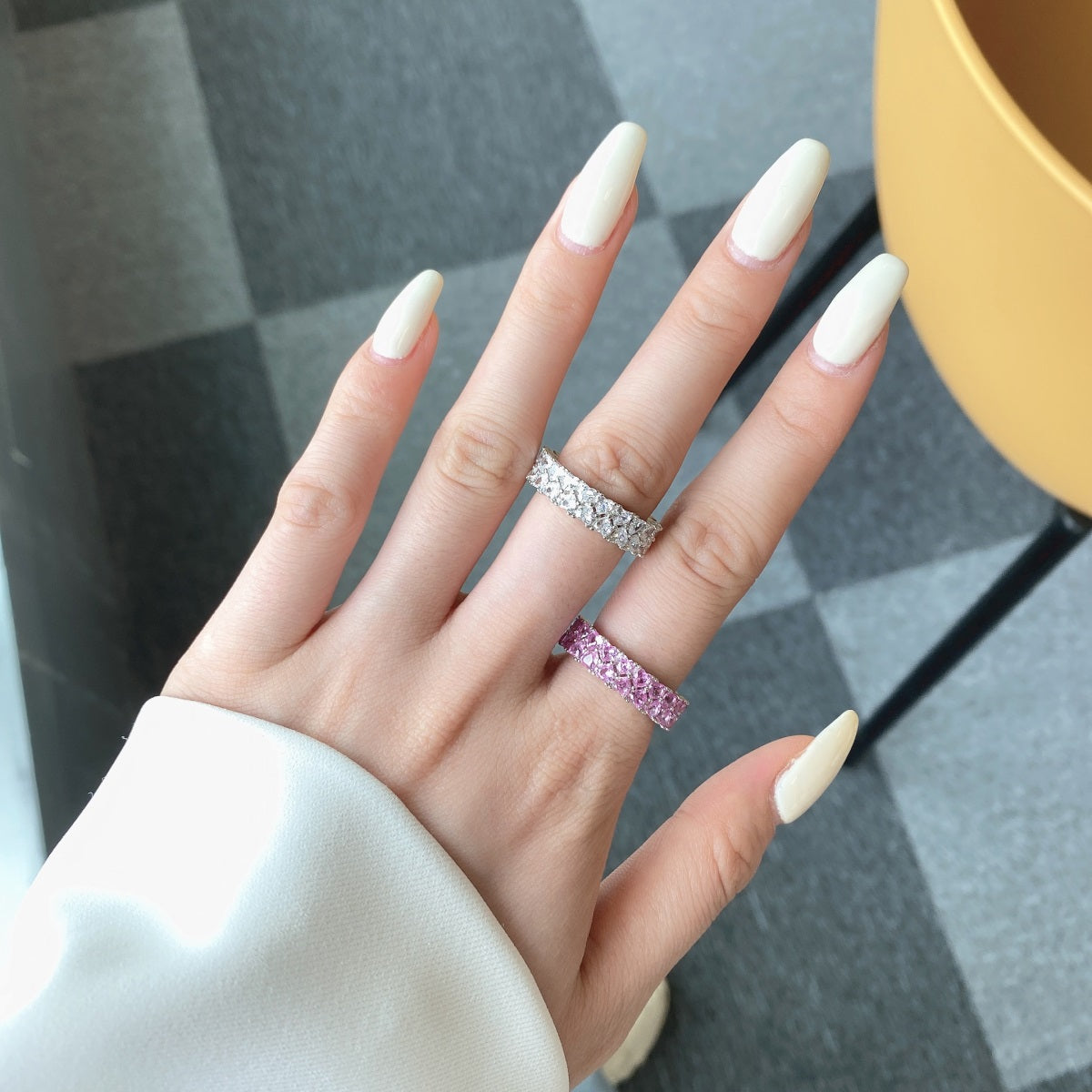 [HOT]Sparkling Full Heart Ring