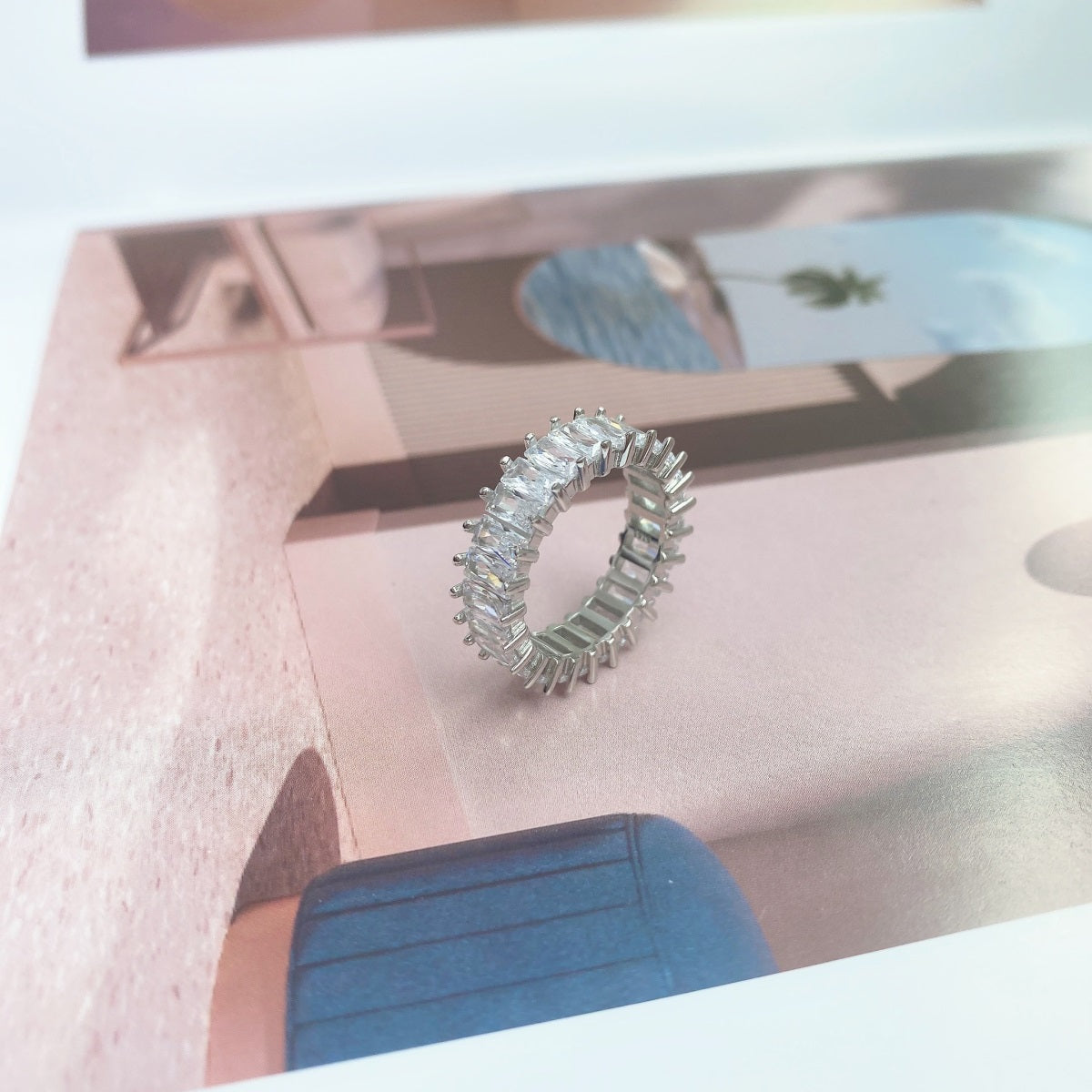 [HOT]Unique Colorful Radiant Cut RIng