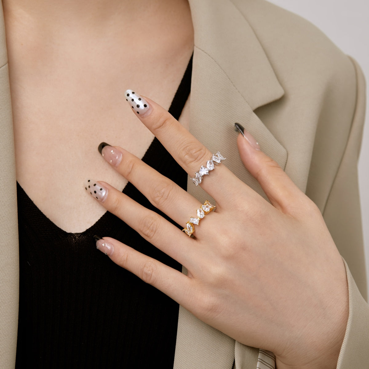 [HOT]Delicate Multi Cut Ring
