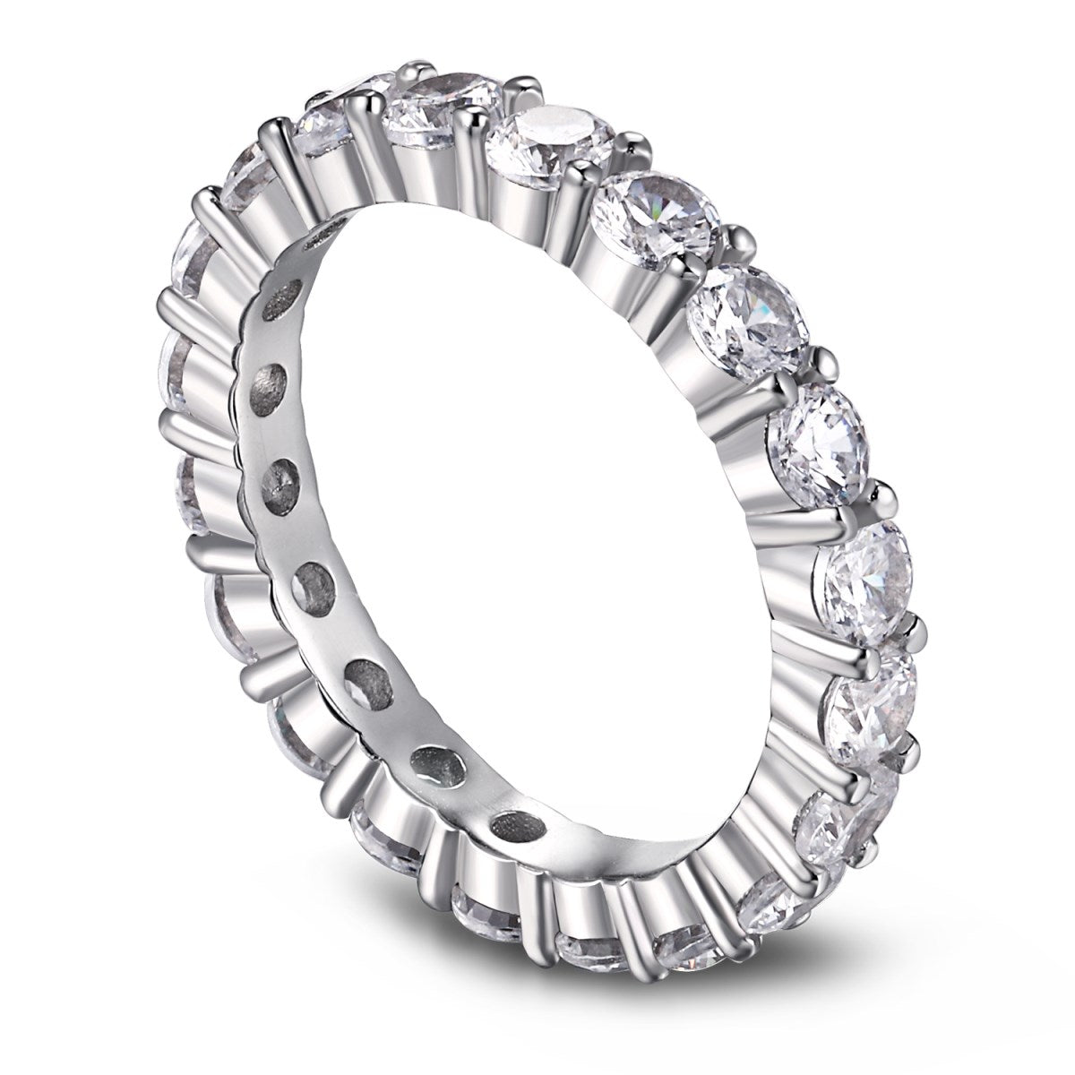 [HOT]Sparkling Round Cut Tennis Ring