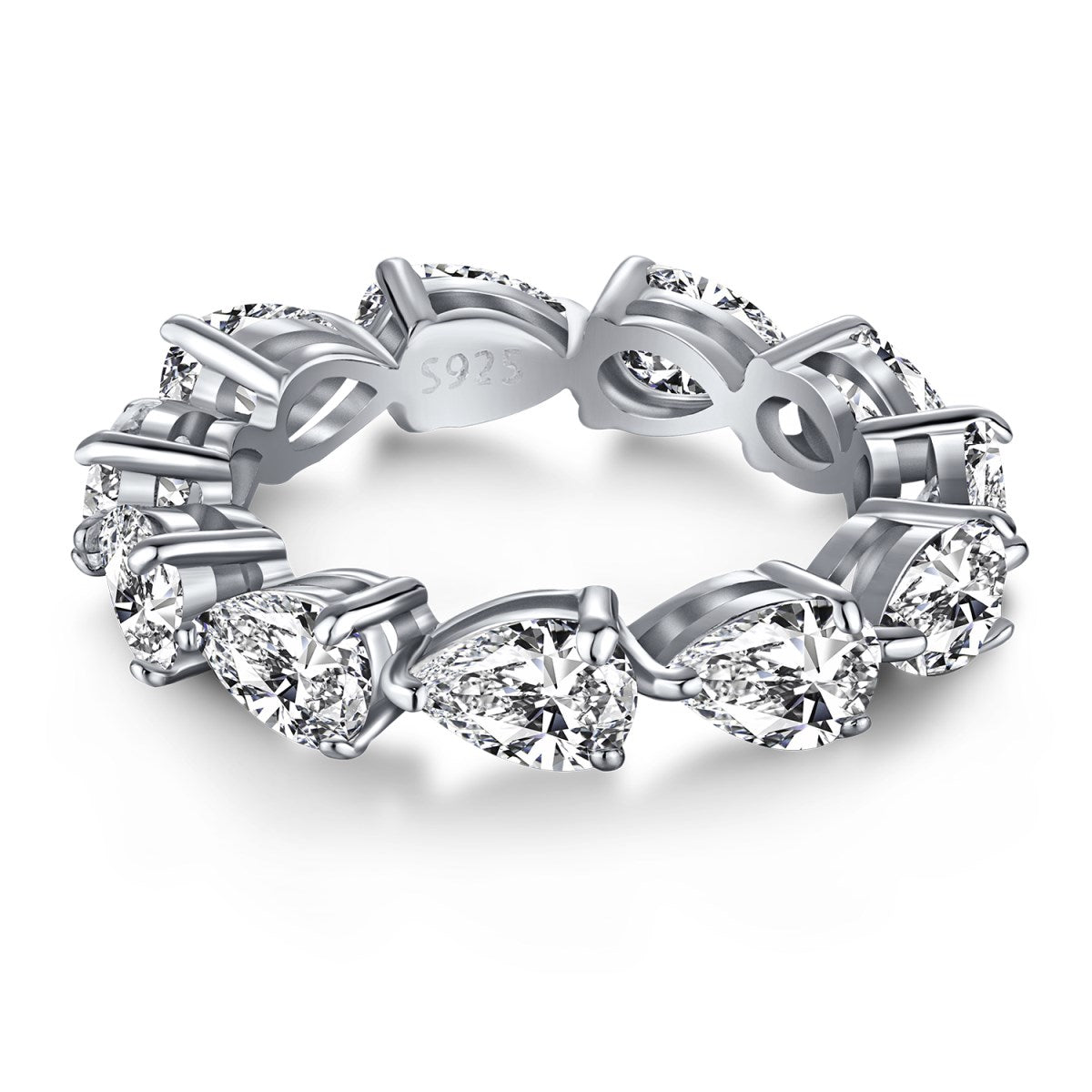 [HOT]Exquisite Pear Cut Tennis Ring