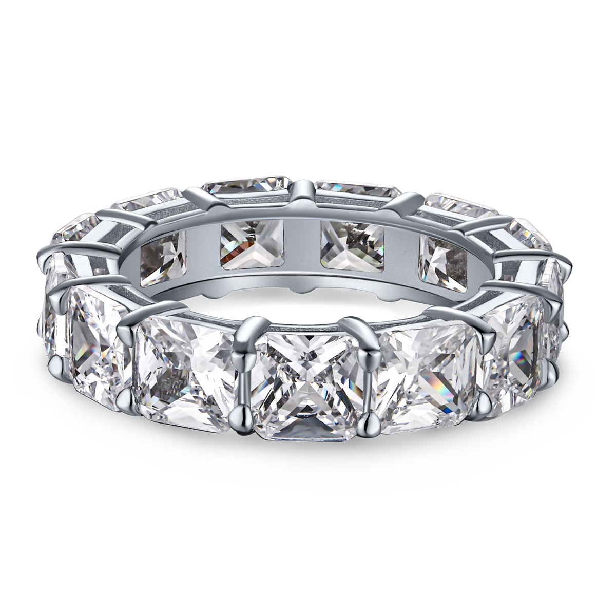 [HOT]Elegant Princess Cut Tennis Ring