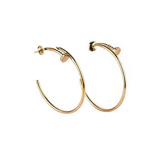 DIANA JUSTE EARRINGS GOLD DIAMONDS 1.8MM