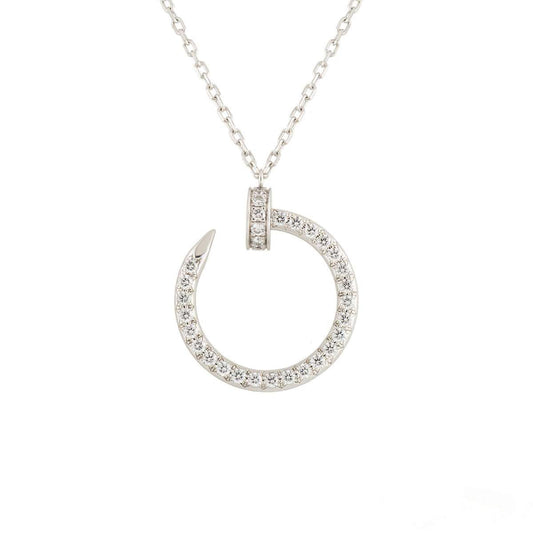 DIANA JUSTE NECKLACE SILVER DIAMONDS