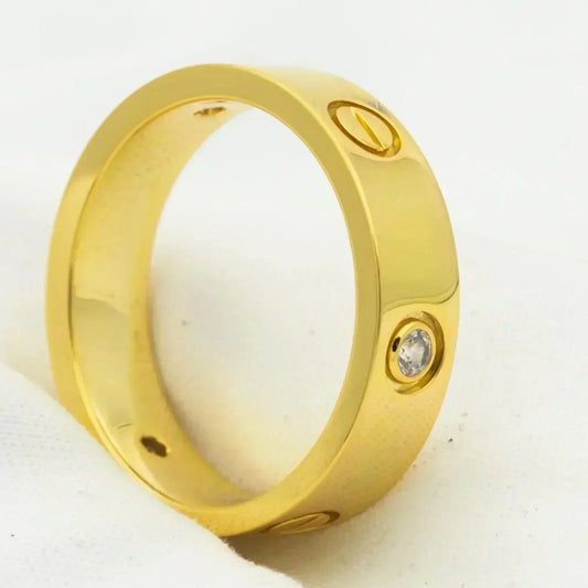 DIANA LOVE RING 5.5MM 3 DIAMONDS GOLD
