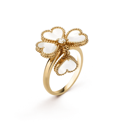 DIANA SWEET CLOVER WHITE MOP RING