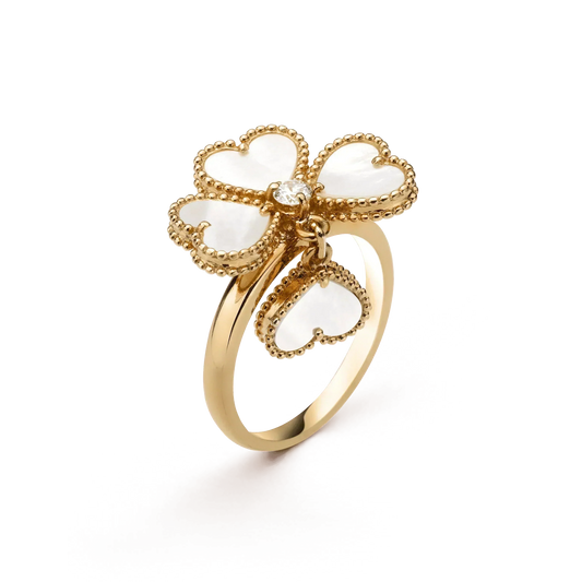 DIANA SWEET CLOVER WHITE MOP RING