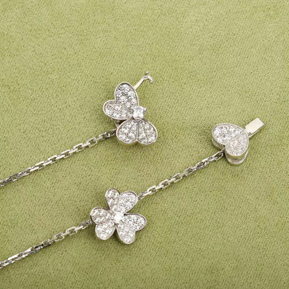 DIANA FRIVOLE SILVER 9 FLOWERS NECKLACE
