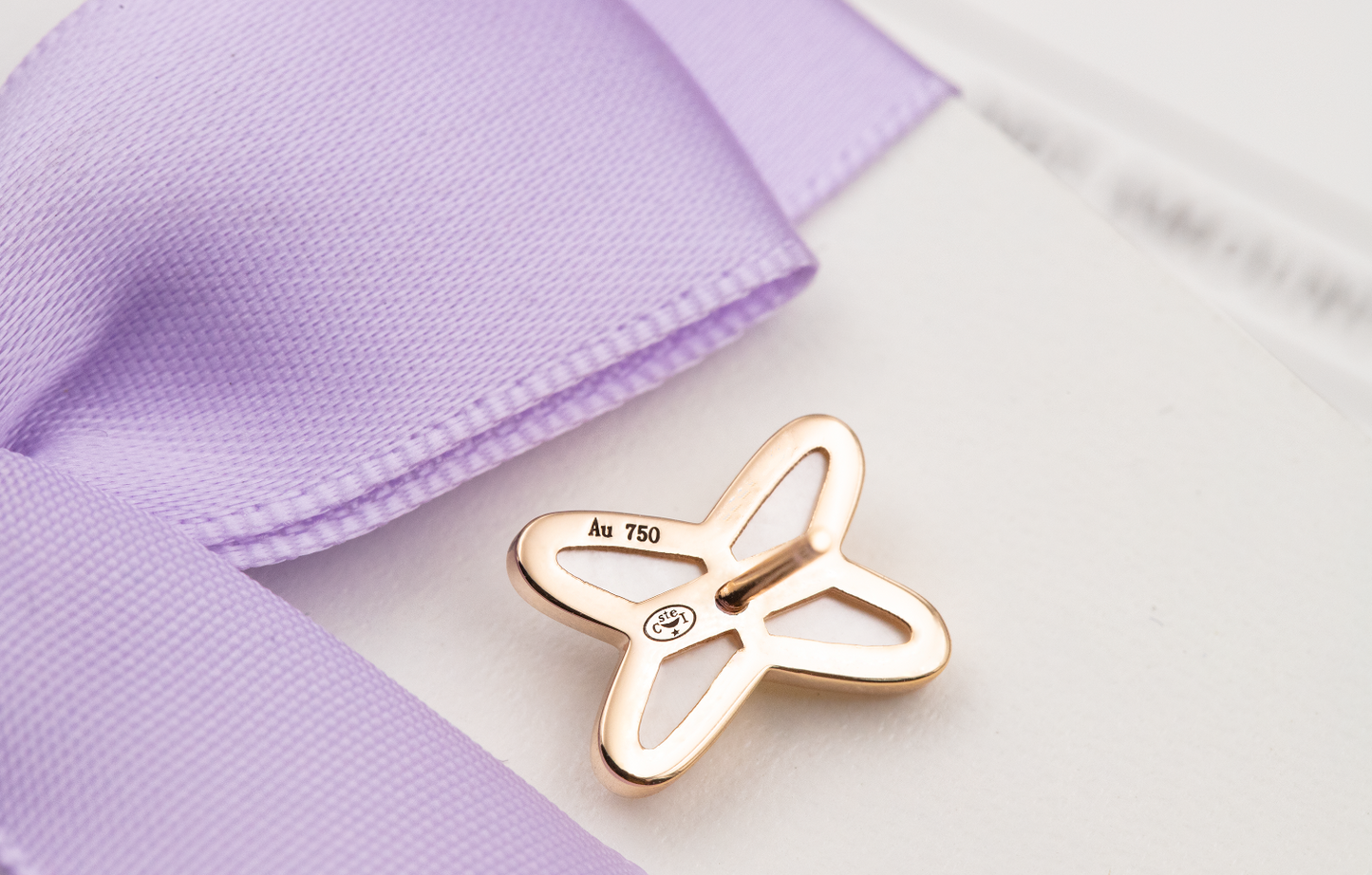 DIANA JEUX DE WHITE MOP ROSE GOLD DIAMOND EARRINGS