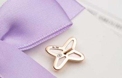 DIANA JEUX DE WHITE MOP ROSE GOLD DIAMOND EARRINGS