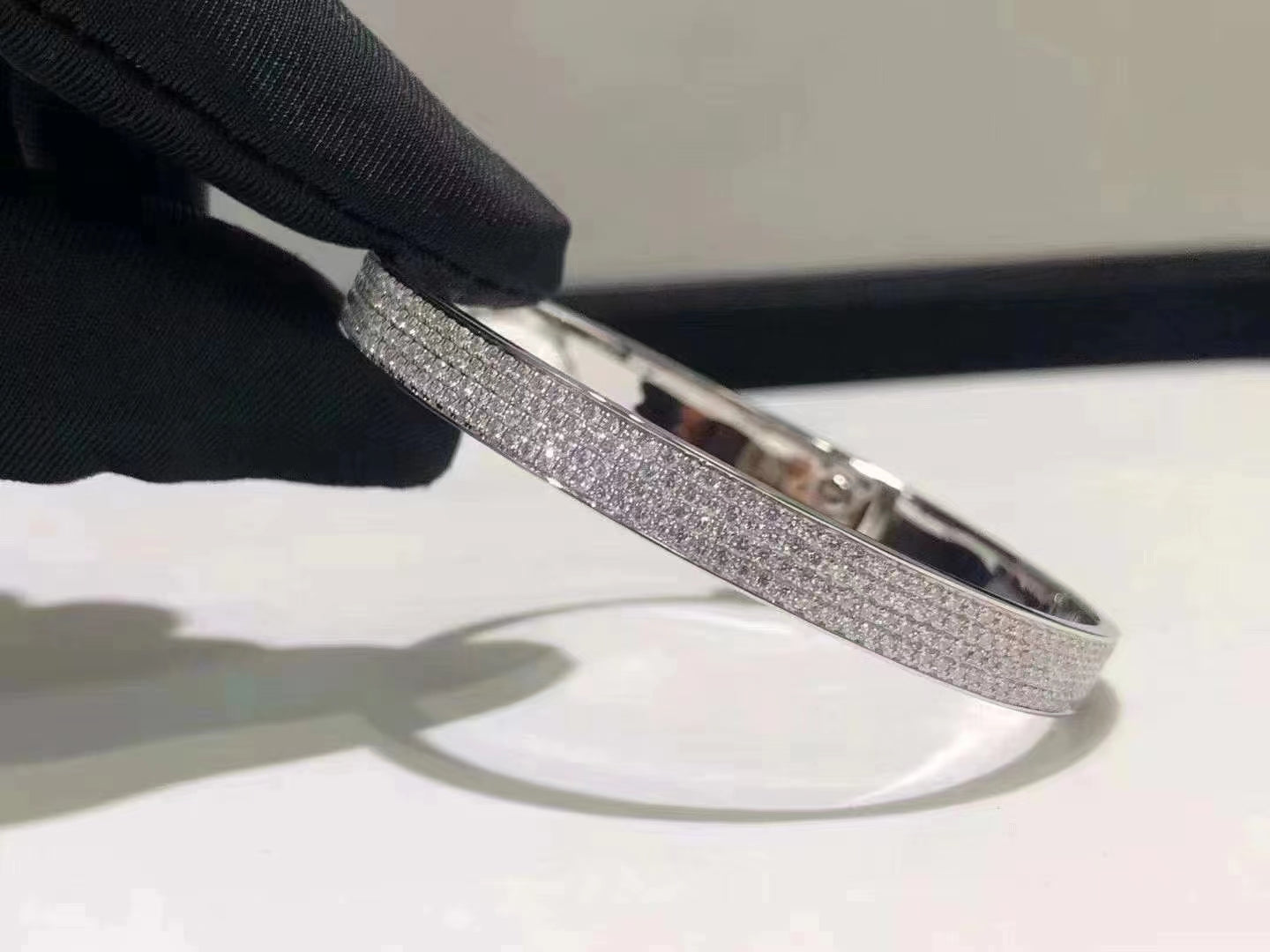 DIANA HM KELLY BRACELET IN SILVER AND FULL PAVE DIAMOND