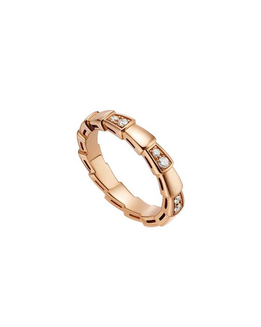 DIANA SERPENTI RING PINK GOLD  3MM