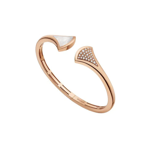 DIANA DREAM BRACELET OPEN PINK GOLD MOP DIAMOND