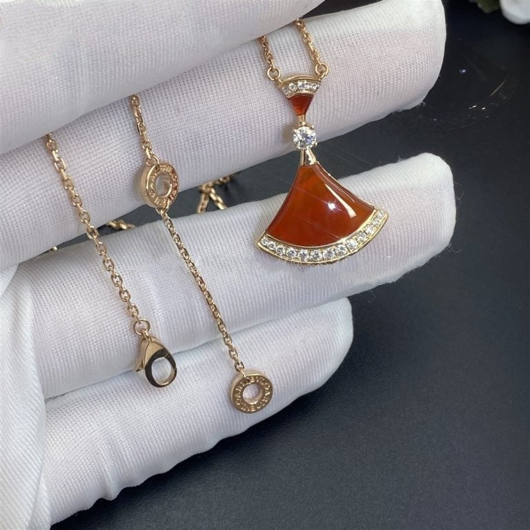 DIANA DREAM NECKLACE CARNELIAN DIAMOND