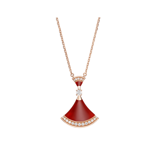 DIANA DREAM NECKLACE CARNELIAN DIAMOND