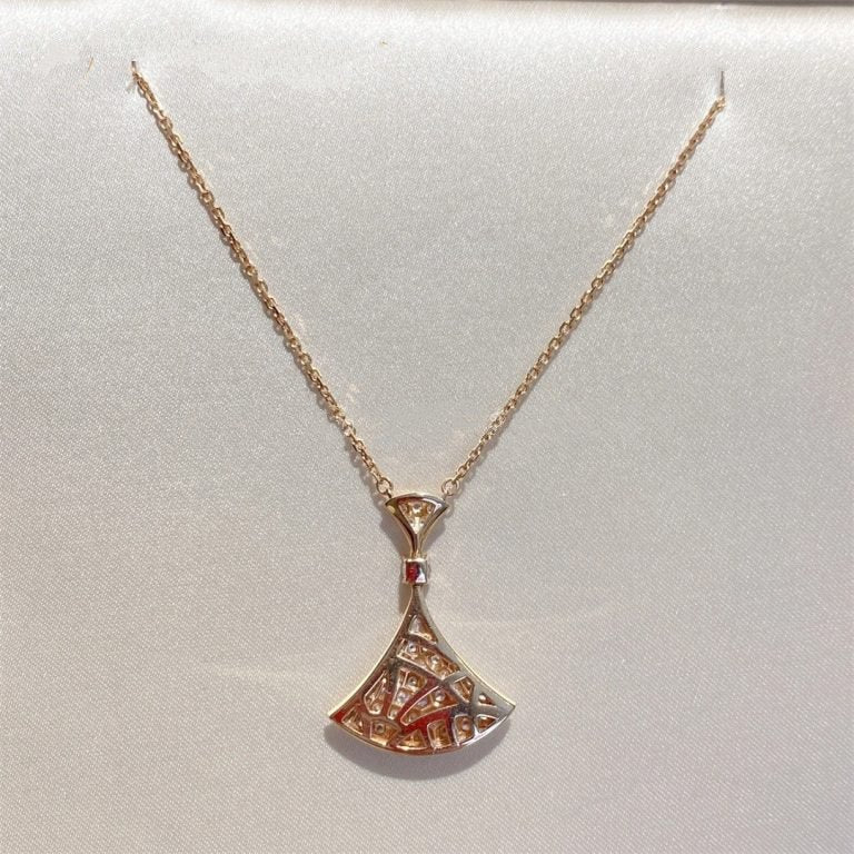 DIANA DREAM NECKLACE PINK GOLD FULL DIAMOND