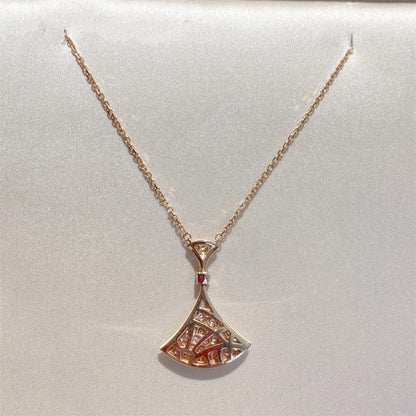 DIANA DREAM NECKLACE PINK GOLD FULL DIAMOND