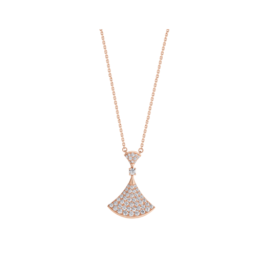 DIANA DREAM NECKLACE PINK GOLD FULL DIAMOND