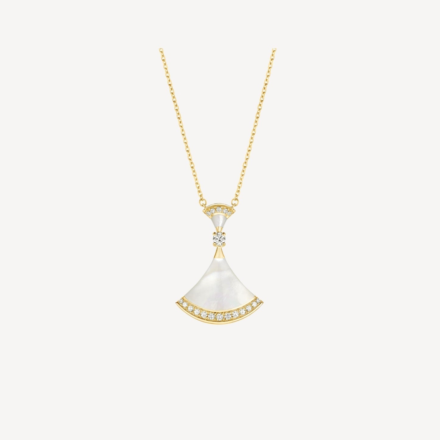 DIANA DREAM NECKLACE MOP GOLD DIAMOND