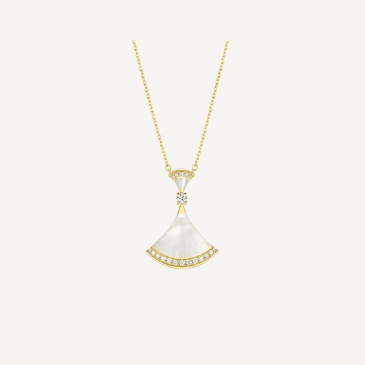 DIANA DREAM NECKLACE MOP GOLD DIAMOND