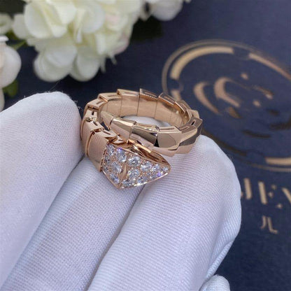 DIANA SERPENTI RING PINK GOLD DIAMOND
