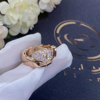 DIANA SERPENTI RING PINK GOLD DIAMOND