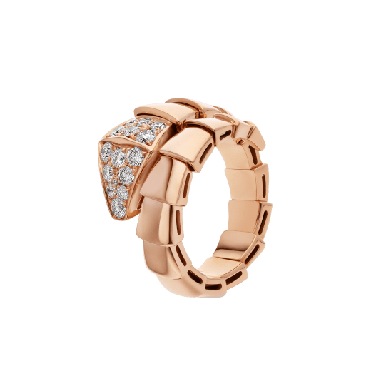 DIANA SERPENTI RING PINK GOLD DIAMOND