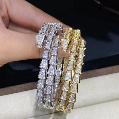 DIANA SERPENTI BRACELET GOLD DIAMOND DOUBLE ROW