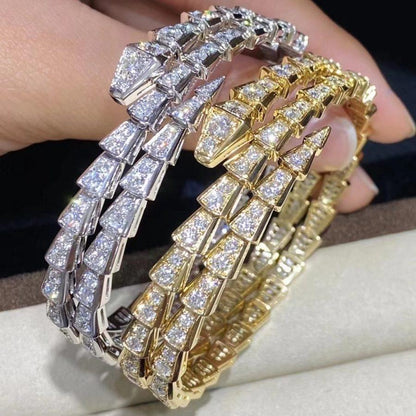 DIANA SERPENTI BRACELET GOLD DIAMOND DOUBLE ROW