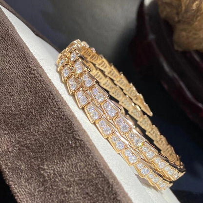 DIANA SERPENTI BRACELET GOLD DIAMOND DOUBLE ROW