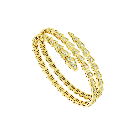 DIANA SERPENTI BRACELET GOLD DIAMOND DOUBLE ROW