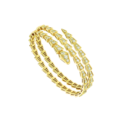 DIANA SERPENTI BRACELET GOLD DIAMOND DOUBLE ROW