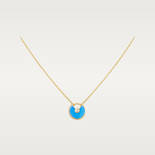 DIANA AMULETTE GOLD TURQUOISE NECKLACE