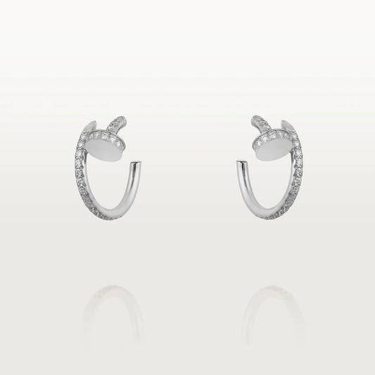 DIANA JUSTE EARRINGS 12.75MM SILVER DIAMOND