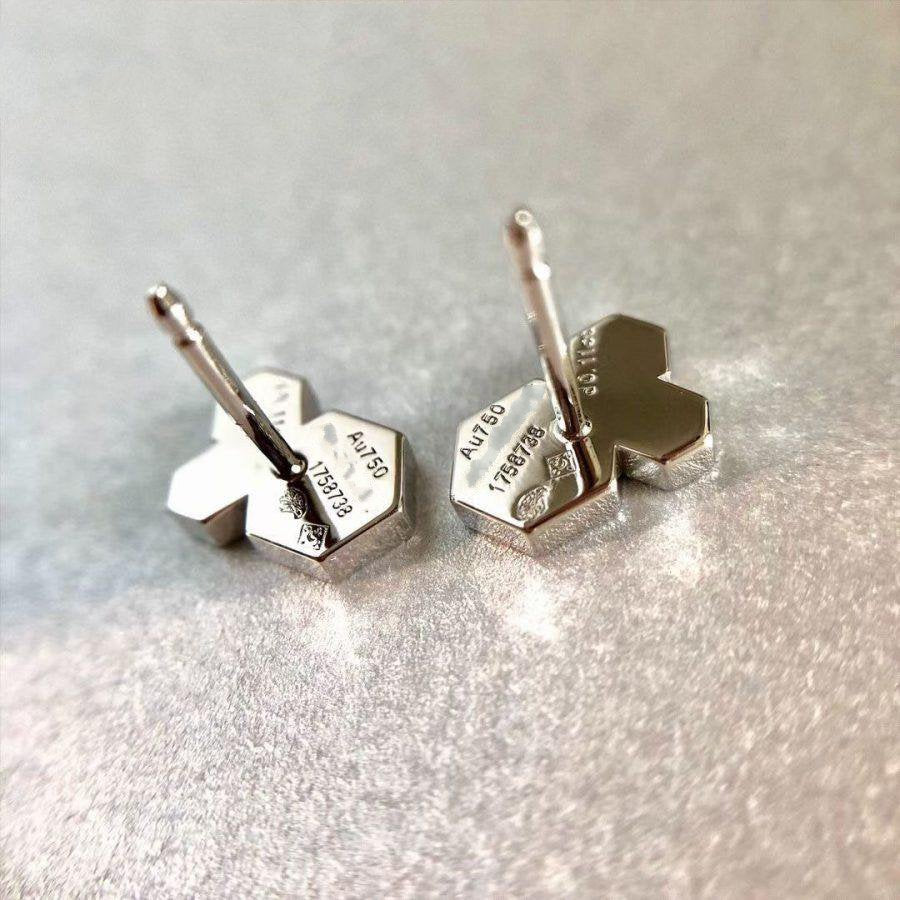 DIANA BEE LOVE SILVER DIAMOND EARRINGS