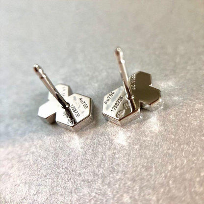 DIANA BEE LOVE SILVER DIAMOND EARRINGS