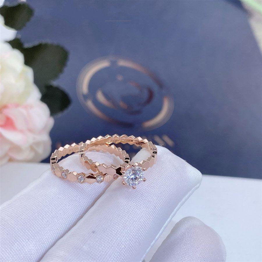 DIANA BEE LOVE RING PINK GOLD 1 DIAMOND