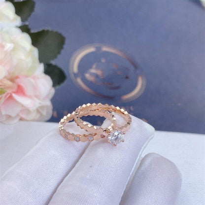 DIANA BEE LOVE RING PINK GOLD DIAMOND