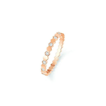 DIANA BEE LOVE RING PINK GOLD DIAMOND