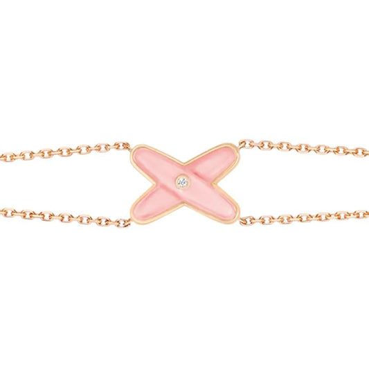 DIANA JEUX BRACELET PINK MOP PINK GOLD 1 DIAMOND
