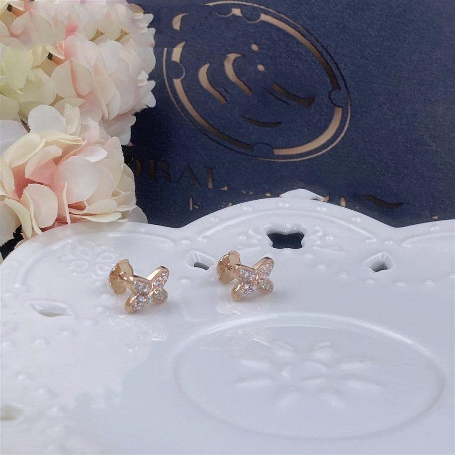 DIANA JEUX DE PINK GOLD DIAMOND EARRINGS