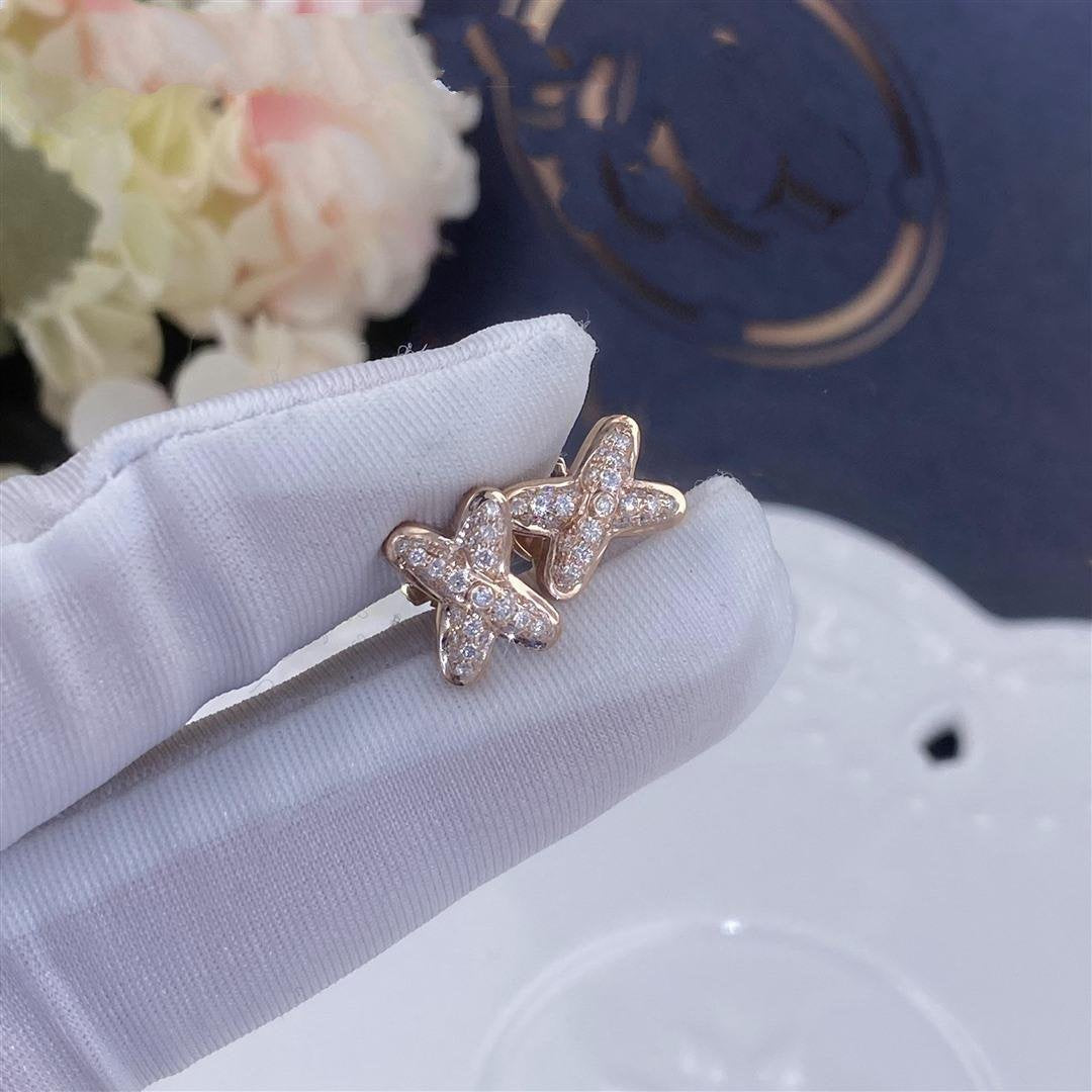 DIANA JEUX DE PINK GOLD DIAMOND EARRINGS