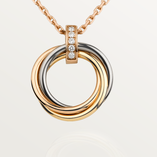 DIANA TRINITY NECKLACE GOLD  DIAMONDS