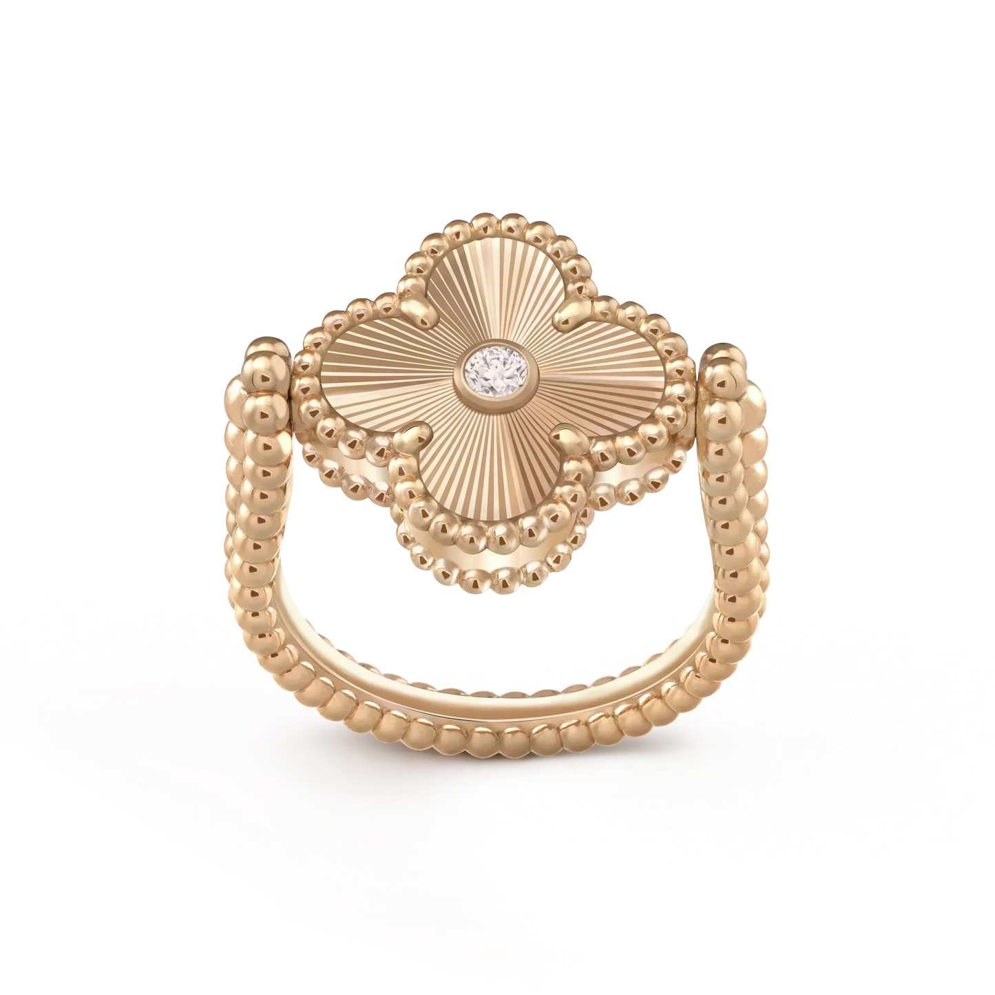 DIANA CLOVER RIVERSIBLE ROSE GOLD RING