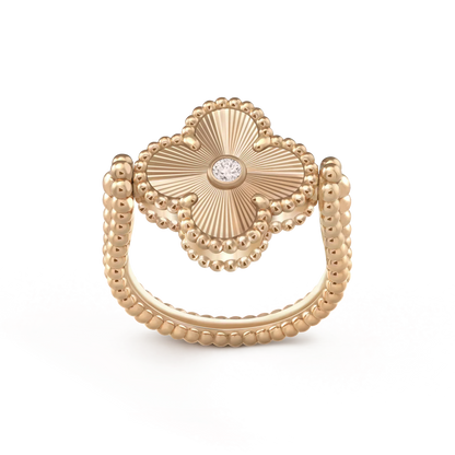DIANA CLOVER RIVERSIBLE ROSE GOLD RING