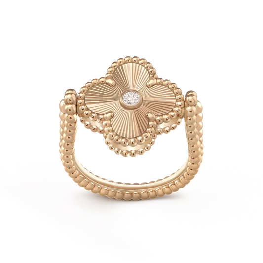 DIANA CLOVER RIVERSIBLE ROSE GOLD RING