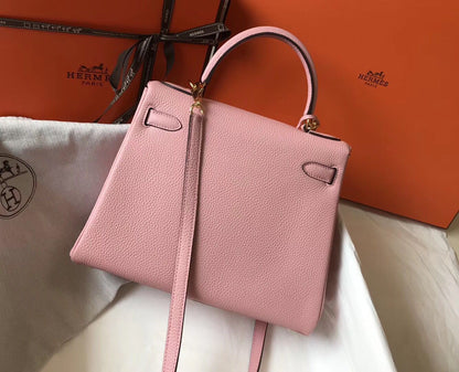 HM KELLY 28CM PINK TOGO LEATHER GOLD HARDWARE