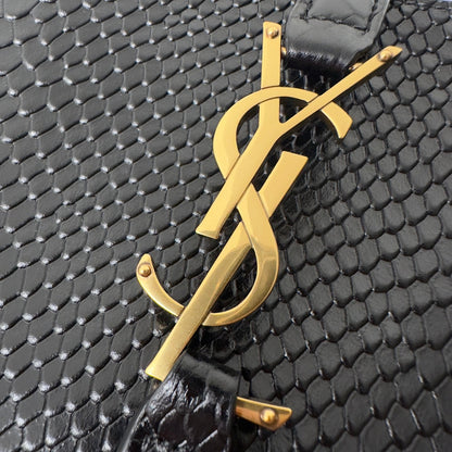 Le 5 a 7 24 Snake Black Lambskin Ghw