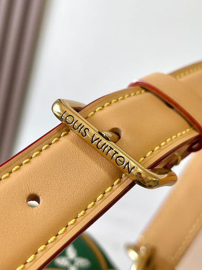 SPEEDY P9 BANDOULI¨¨RE 25 IN GREEN MONOGRAM CANVAS GOLD HARDWARE